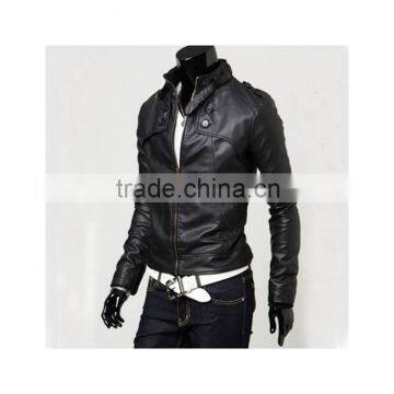 Leather Fashion Jacket Black(Stylish Men Fashion Leather Jacket)