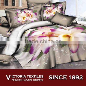 floral print comforter set 4 piece bed in a bag set full size 3d 100% cotton