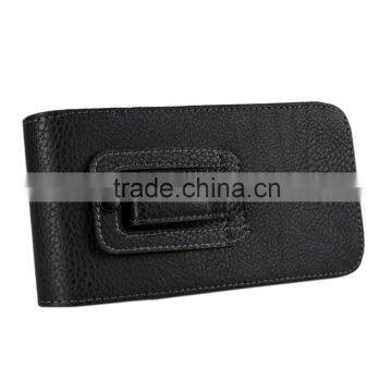 Black Vertical Leather Holster Pouch for Sony Xperia Z4 With Belt Clip--Glossy Skin or Lychee Skin photo-4