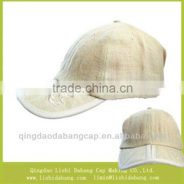 Design your own 100% hemp fabric fold visor cap baseball hat