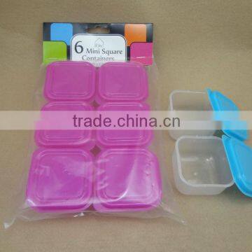 6PK Mini Square Storage Containers Plastic TG10691-6PK