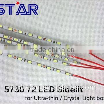 led Sidelit / Edgelit 4mm Width Ultra Thin 5730 SMD LED Rigid Strip bar backlight curtain