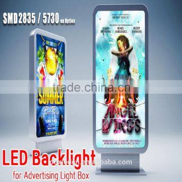 led ultra slim 4mm smd2835 width backlit sidelit rigid led bar light 12v IP20 for led light advertising box