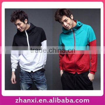 Fashion Boys Zipper Up Sport Pullover Hoodie Mens Wholesale Hooded Sweatshirt