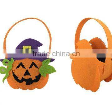 Felt halloween bag for party or gifts package decoration hallowmas pumpkin bag hot sale gifts as promotion