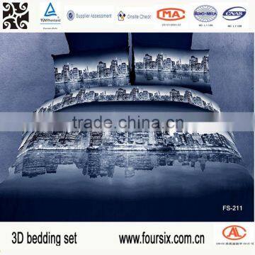 Vivid City Landscape 3D Reactive Printed Comfortable Bedding Set