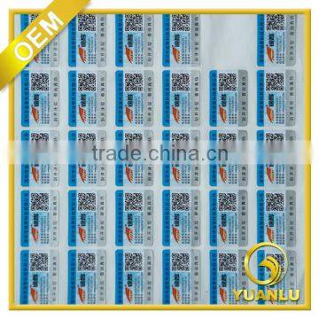 Custom Anti-counterfeit Labels Security Trademark Adhesive Stickers