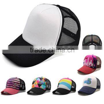 Custom sublimation blank trucker cap