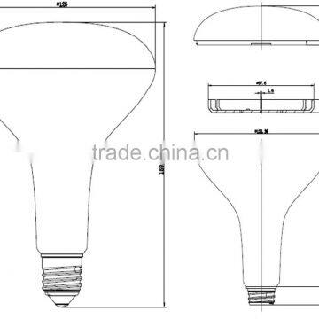 High Power Led 12W E27 E26 Base CRI>80 Br30 LED Bulb photo-2