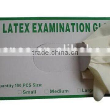 Disposable latex gloves/latex examination gloves for medical supply