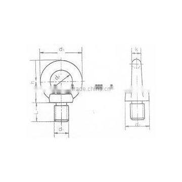 DIN580 Forged Lifing Galvanized Eye Bolt Rigging photo-2