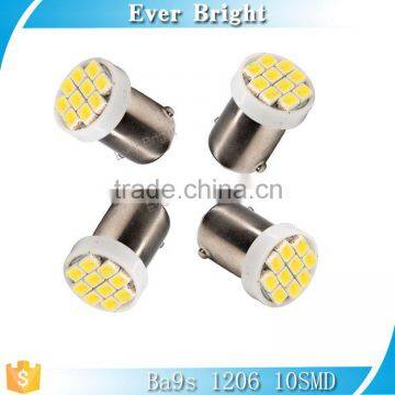 Led light car 12v led Ba9s 1206 10SMD AUTO led lamp,led car strobe flash light