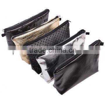 New Trends Leather Cosmetic Bag Cases Women Organizer Make-up Bags High Texture Storage Beauty Simple Fashion Handbag photo-2