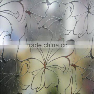 deep acid etched pattern glass ,sandblasting design on glass, free glass etching designs