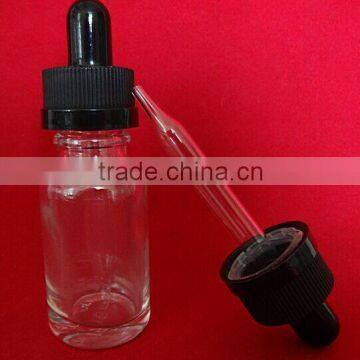 30ml Clear e-liquid dropper glass bottle with childproof cap