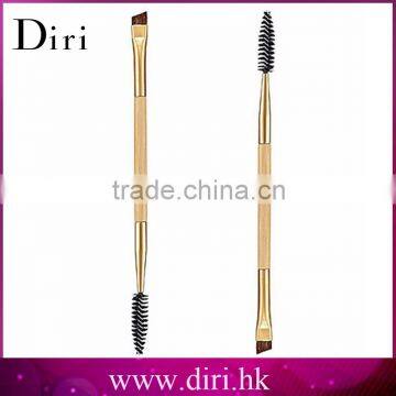 Makeup tools bamboo handle double eyebrow brush + eyebrow comb makeup brush New