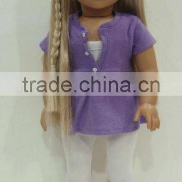 PURPLE BABY DOLL TOP and LEGGINGS for 18" Girl Doll Clothes