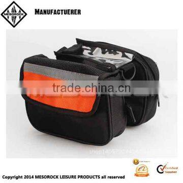 Bicycle Bike Cycling Frame Pannier Saddle Front Tube Bag Both Side Double Pouch