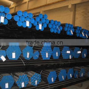 API 5L ASTM A53 A106 SEAMLESS STEEL PIPE WITH BLACK COATING BEVELLED ENDS AND CAPS