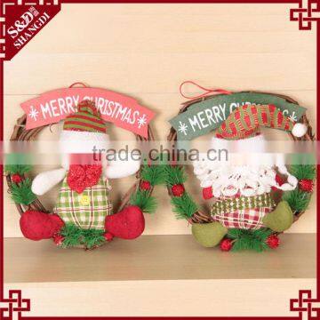 Door or Wall Decor Hanging Style Wicker Craft Christmas Wreath Decorative photo-2