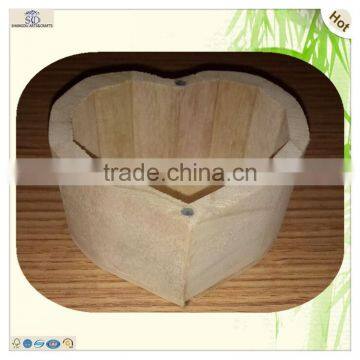 Heart Shape Flip Top Magnetic Catch Wood Box