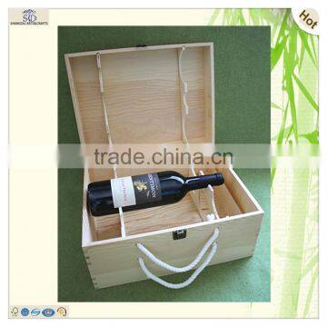 Shandong 6 Bottle Decorative Pine Wooden Wine Boxes photo-4