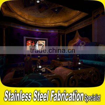 Custom Modern Luxury Design Stainless Steel Design KTV Room Interior