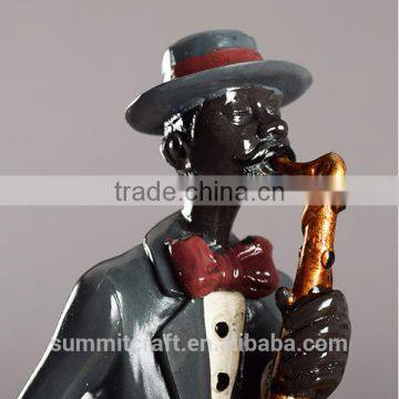 Bar Decoration American Vintage Resin Jazz Musician Statues photo-4