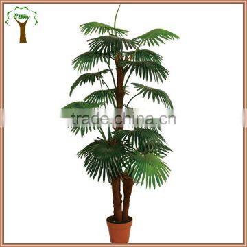 artificial middle size fan palm tree hot sale to abroad