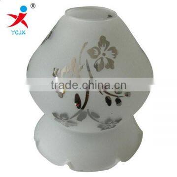 Spot sales of industrial glass lamp shade/chrome stick flower glass lamp shade