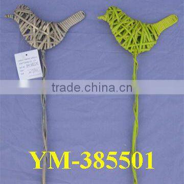 wicker bird decoration with long hand