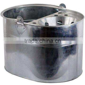 Galvanized metal mop bucket