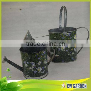 Round Handicraft Delicate Cheap Watering Can Shape Small Flower Pots