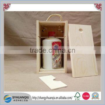 cheap unfinished sliding wooden liquid box