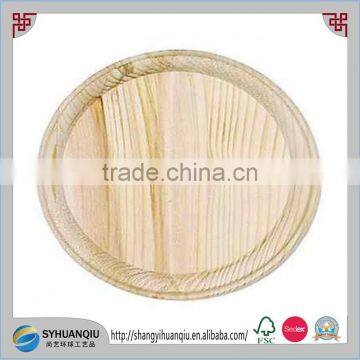 Unfinished 7" Round Wood Base Wooden Plaque Stand for Sculpture