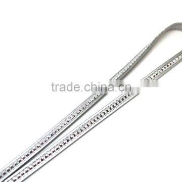 Silver Promotion Gift PU Leather Lanyard With Crystal Gem, Swivel Snap Hooks, Key Ring Accembly, Hot Sale Acrylic Gem Key Chain photo-3