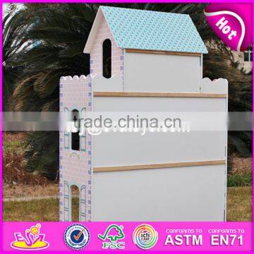 2017 New Design Lovely Pretend Play Wooden Girls Dollhouse W06A161 photo-5