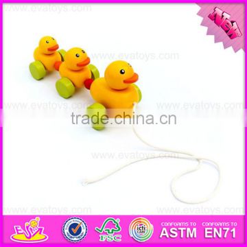 2016 Top sale kids wooden yellow duck toy W05B146