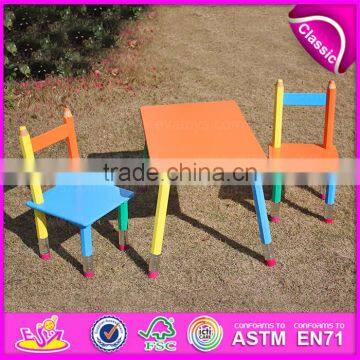 2015 MDF Kids Study Desk Chair in Pencil Design,Portable Folding Table Chair Set,Hot Sale Wooden Study Table and Chair WO8G106 photo-2