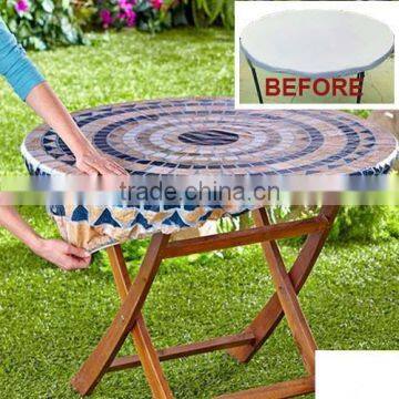 2016 as seen on tv fitted mosaic table cover pvc table cover table go round