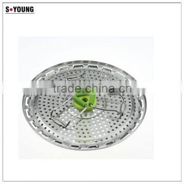 42002 Stainless Steel Foldable Vegetable Steamer Colander Filter photo-4