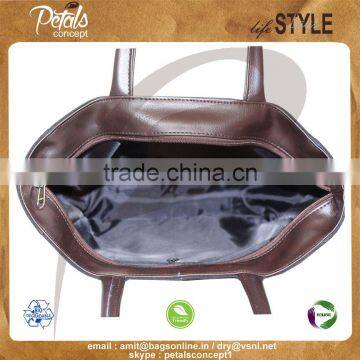 12 oz Dyed Canvas Tote Bag With Polyester Lining & With PU Padded Rope Handle & Bottom photo-5