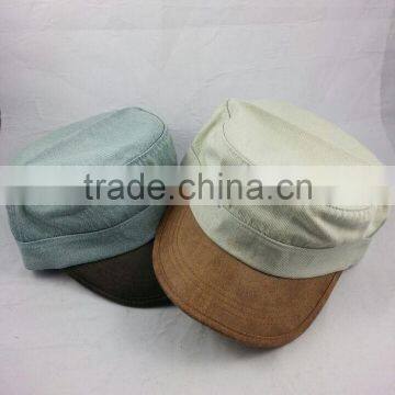 custom militsy cap/denim flat cap