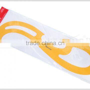 Kearing High Quality FRENCH CURVE Transparent Classic Yellow Plastic Flexible Fashion Design Drawing Template #1312