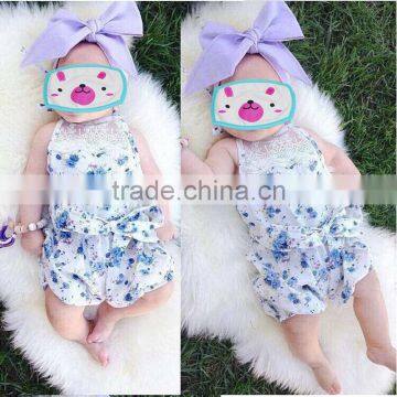 2017 New fashion baby girls jumpsuit 100% cotton summer jumpsuit for infant girls