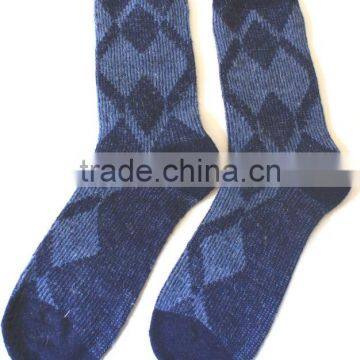 Custom man knitted wool thick socks