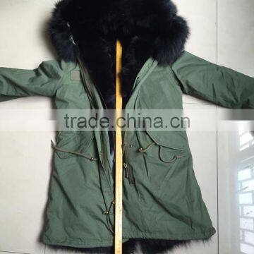 CX-G-P-02 Hot Sale Fox Fur Real Fur Parka Warm Winter Wear for Ladies Parka photo-5