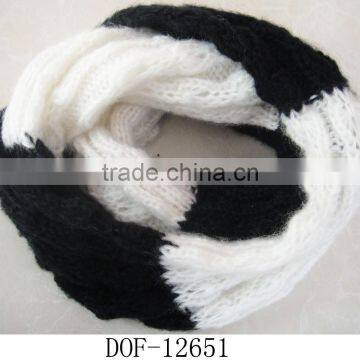 Fashion new knitted acrylic infinite wrap scarf