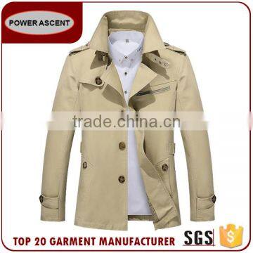 Mens 100% Cotton Single Breasted Casual Jacket With Epaulet