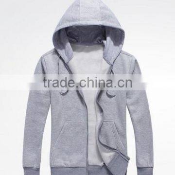2017 Good Quality Professional Wholesale Custom Fleece Zipper Pocket Hoodies photo-2